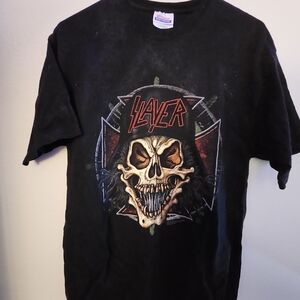 Slayer Vintage 2007 Tour Shirt Skull Iron Cross Soldier
